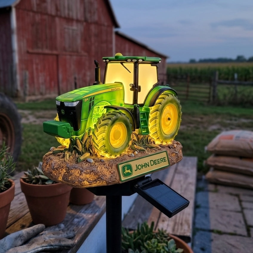 John Deere Tractor Solar Garden Light